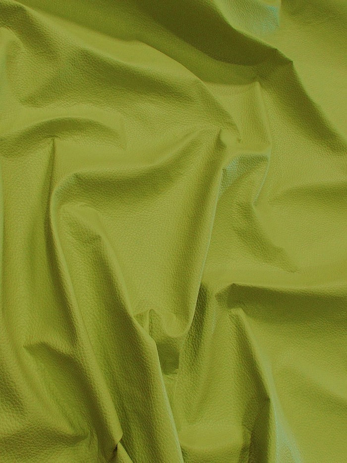 Vinyl Faux Fake Leather Pleather Grain Champion PVC Fabric / Citrus / By The Roll - 50 Yards
