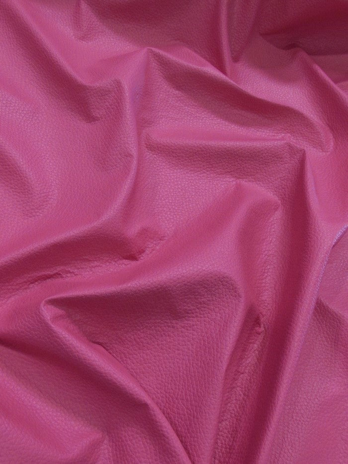 Vinyl Faux Fake Leather Pleather Grain Champion PVC Fabric / Pink / By The Roll - 50 Yards