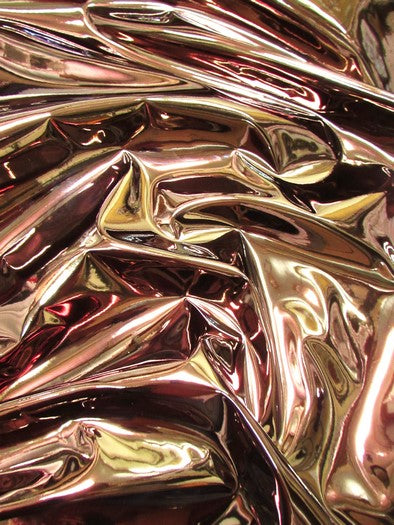 Brown Chrome Mirror Reflective Vinyl Fabric / Sold By The Yard