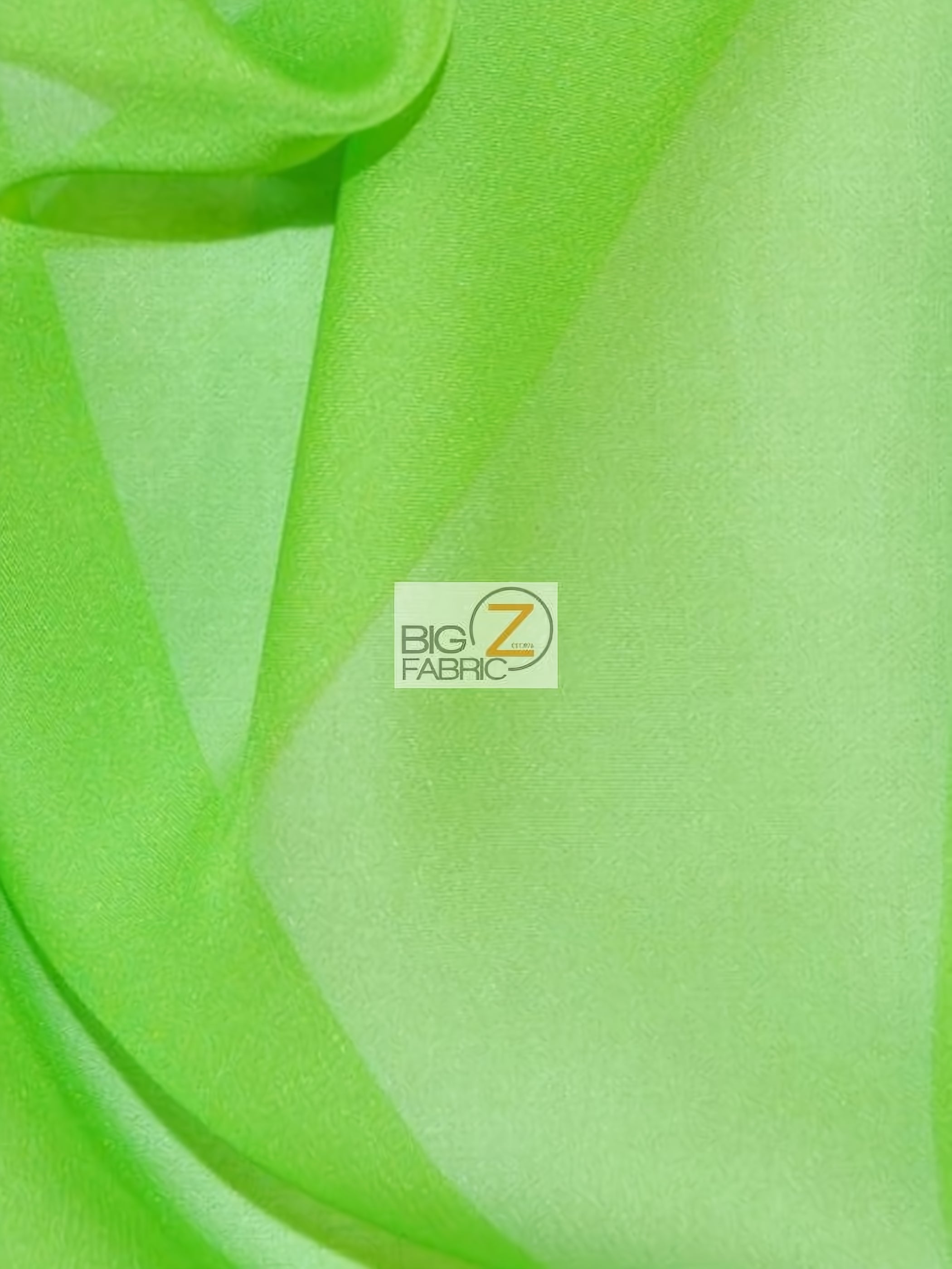 Solid Hi-Multi Chiffon Dress Fabric Lime by the Yard | Big Z Fabric Solid Hi-Multi Chiffon Dress Fabric Lime by the Yard | Big Z Fabric