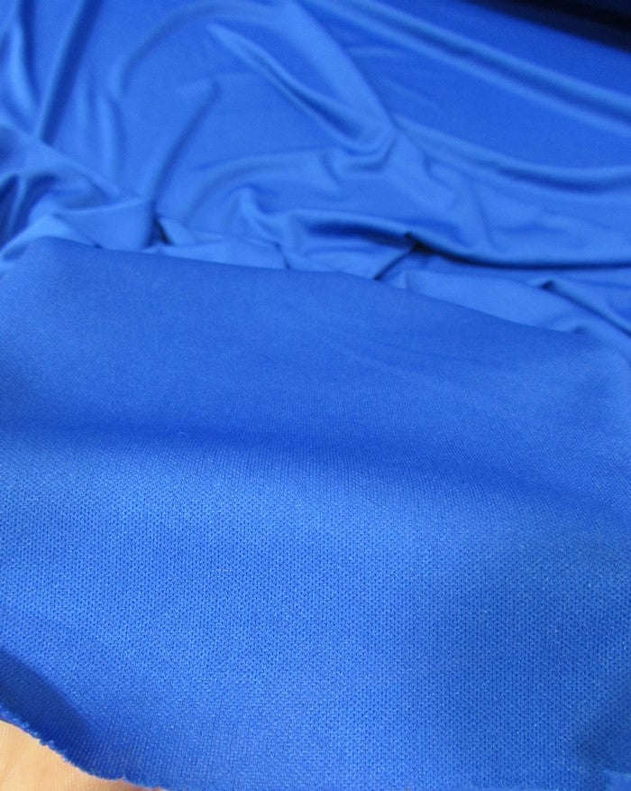 Solid Polyester Interlock Knit Fabric  / Turquoise / Sold By The Yard