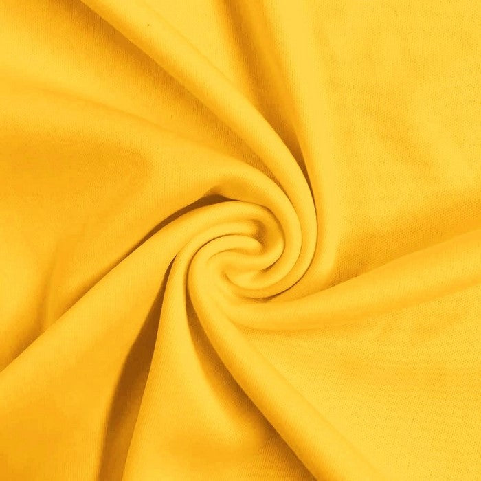 Solid Polyester Interlock Knit Fabric  / Yellow / Sold By The Yard