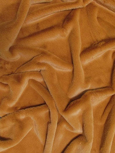 Amber Half Shag Faux Fur Fabric (Beaver) / Sold By The Yard