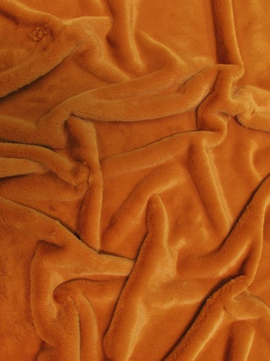 Half Shag Faux Fur Fabric (Beaver)(Knit Backing) / Amber / EcoShag 15 Yard Bolt