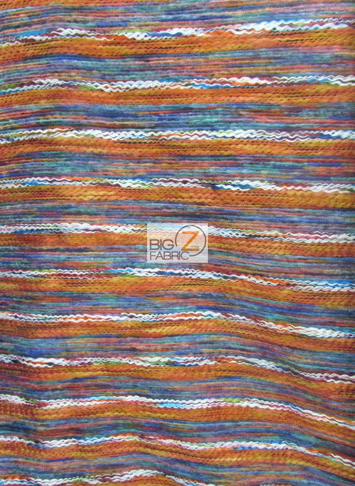 Indian Poncho State Wool Fabric / Rainbow / Sold By The Yard (Closeout!!!)