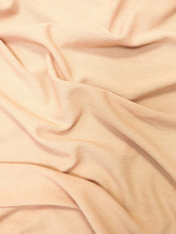 French Terry Polyester Rayon Spandex Fabric / Blush / Sold By The Yard - 0