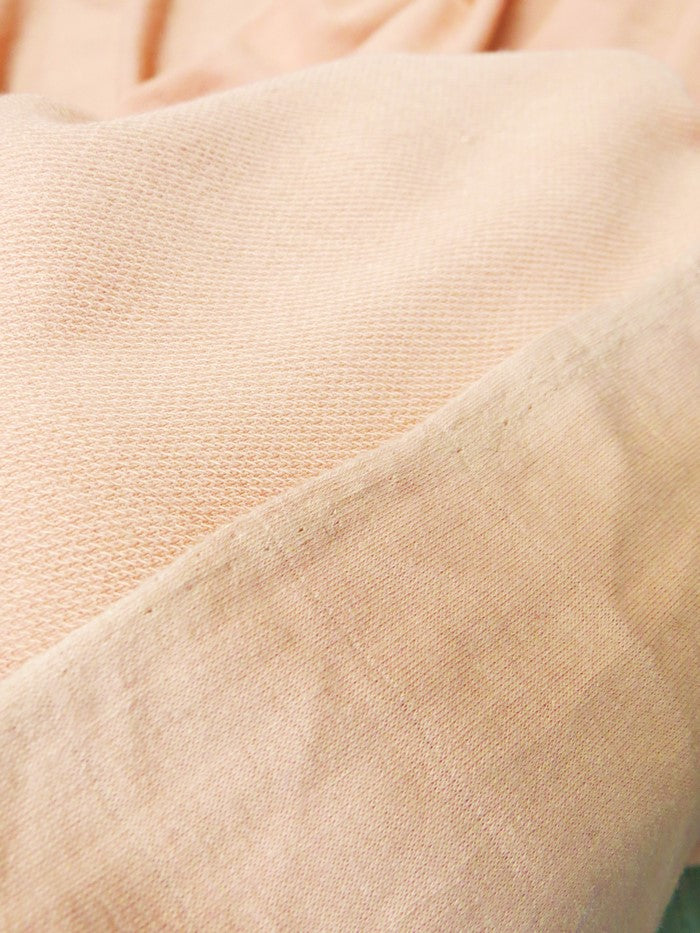 French Terry Polyester Rayon Spandex Fabric / White / Sold By The Yard
