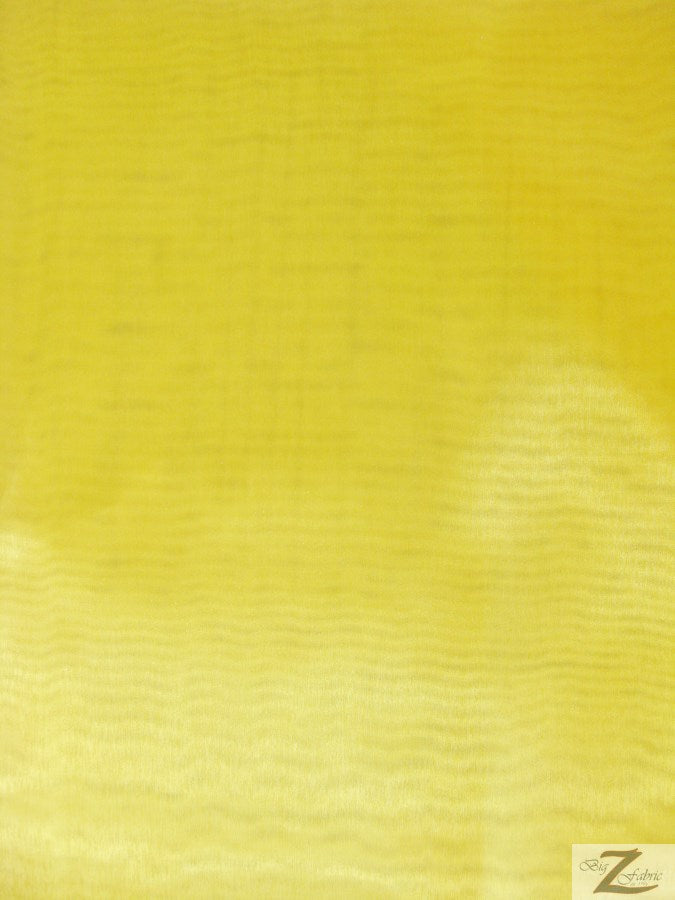 Mirror Crystal Organza Fabric - 20 Yard Bolt - Yellow