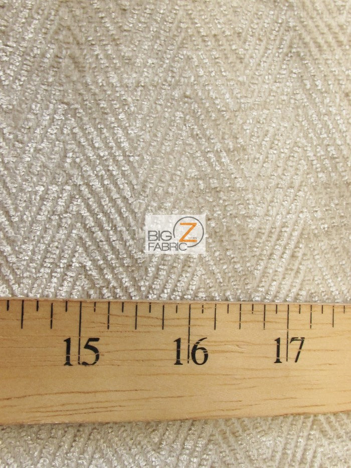 Mini Chevron Upholstery Fabric / Seaspray / Sold By The Yard - 0
