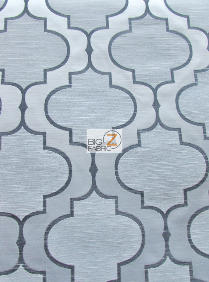 Moroccan Quatrefoil Upholstery Fabric / Linen / Sold By The Yard