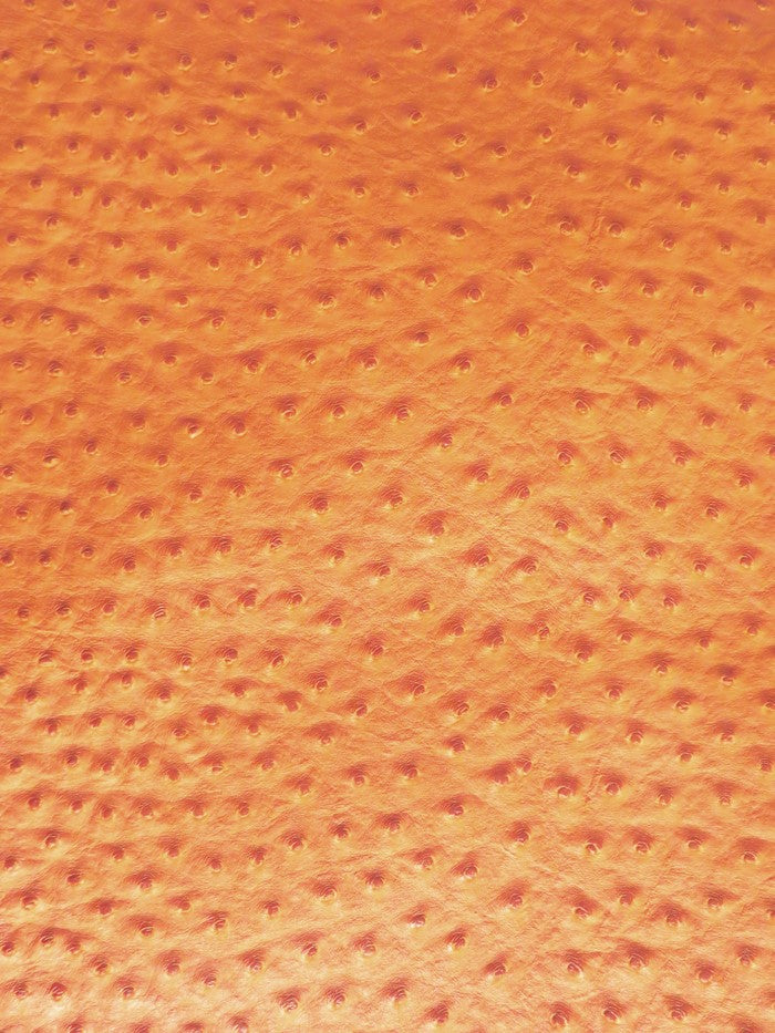 Orange Classic Ostrich Upholstery Vinyl Fabric / By The Roll - 30 Yards