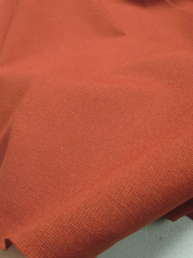 Ponte De Roma Jersey Knit Spandex Fabric / Rust / Sold By The Yard