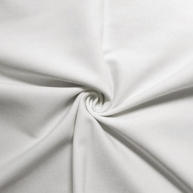 Ponte De Roma Jersey Knit Spandex Fabric / White / Sold By The Yard