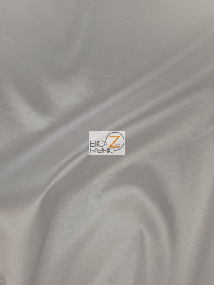 Solid Polyester Taffeta Fabric - Silver - 50 Yard Bolt/Roll