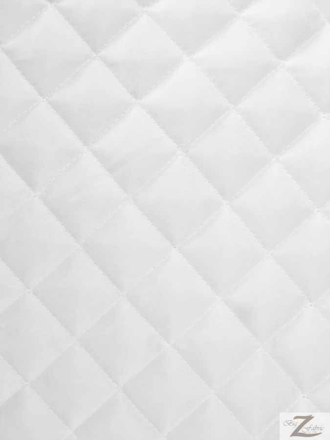 Quilted Polyester Batting Upholstery Fabric / White / Sold By The Yard