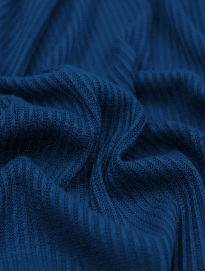 Rib Knit Apparel Sweater Spandex Fabric (4X2) / Indigo / Sold By The Yard