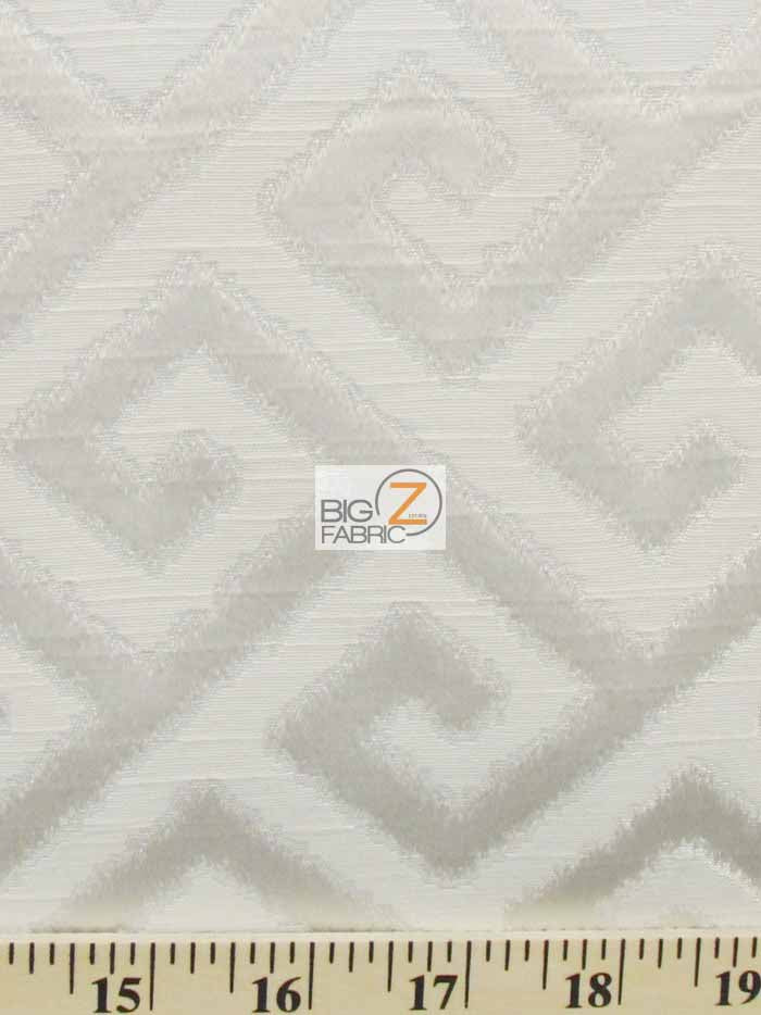 Royal Labyrinth Geometric Upholstery Fabric / Snow / Sold By The Yard