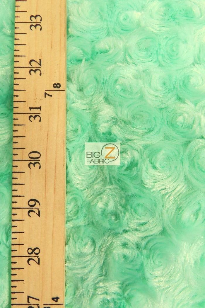 Puppy Brown Minky Rose/Rosette Floral Baby Soft Fabric / Sold By The Yard - 0