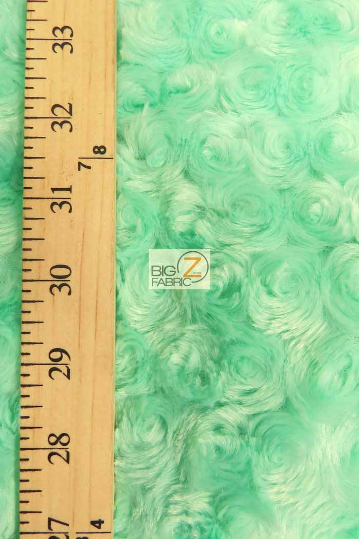 Faded Pink Minky Rose/Rosette Floral Baby Soft Fabric / Sold By The Yard - 0