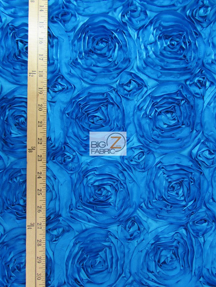 Rosette Style Taffeta Fabric / Brown / Sold By The Yard Closeout!!!