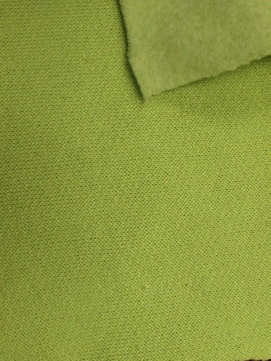 Sweatshirt & Apparel Polar Fleece Fabric / Lime / Sold By The Yard