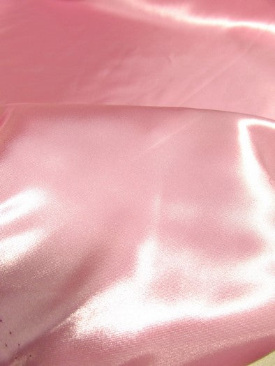 Solid Shiny Bridal Satin Fabric / Champagne / Sold By The Yard - 0