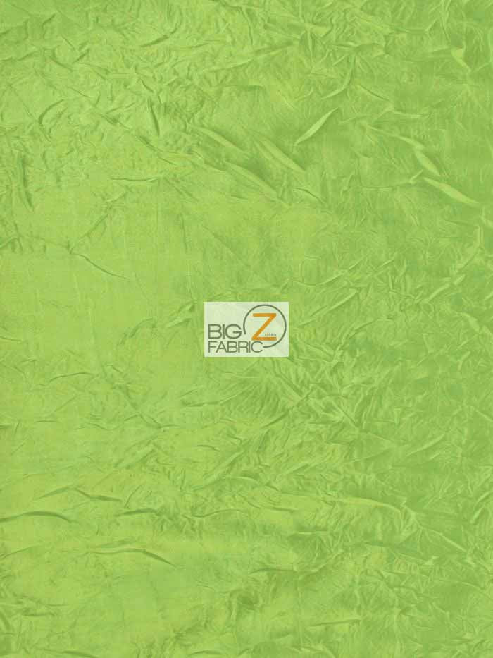Crushed Satin Fabric / Lime / Sold By The Yard