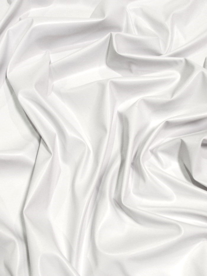 Solid Two Way Stretch Spandex Costume Dance Vinyl Fabric / White / Sold By The Yard