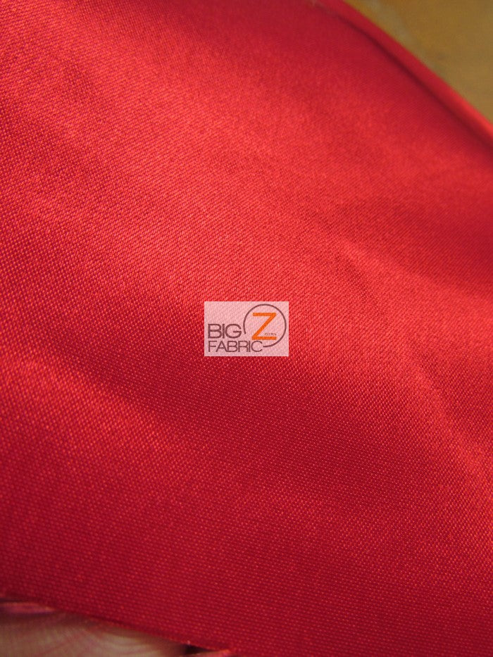 Super Heavy Solid Japanese Satin Fabric / Red / Sold By The Yard - 0