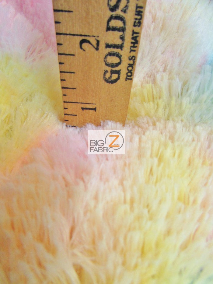 Rainbow 3 Minky Shaggy Baby Soft Fabric / Sold By The Yard - 0