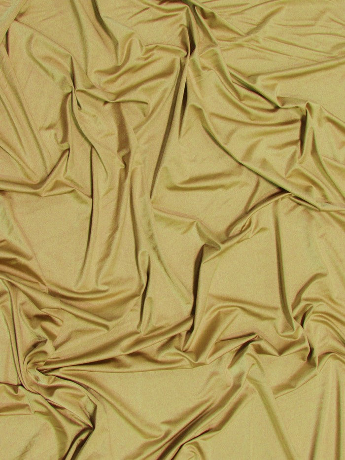 Solid Stretch Spandex Costume Nylon Fabric / Gold / Sold By The Yard