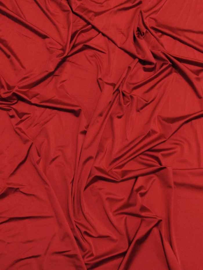 Solid Stretch Spandex Costume Nylon Fabric / Dark Red / Sold By The Yard