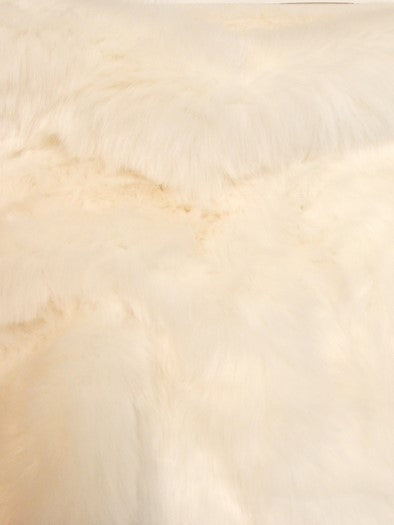 Short Shag Faux Fur Fabric / Ivory / Sold By The Yard