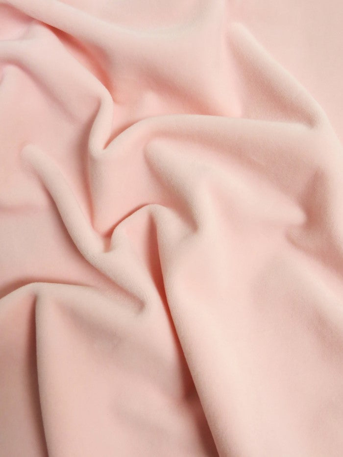 Light Pink Stretch Mochi Plush Minky / Soft Solid Fabric by the Yard