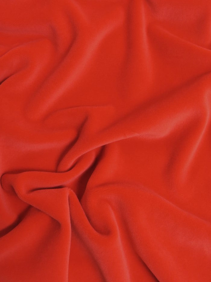 Red Stretch Mochi Plush Minky / Soft Solid Fabric by the Yard