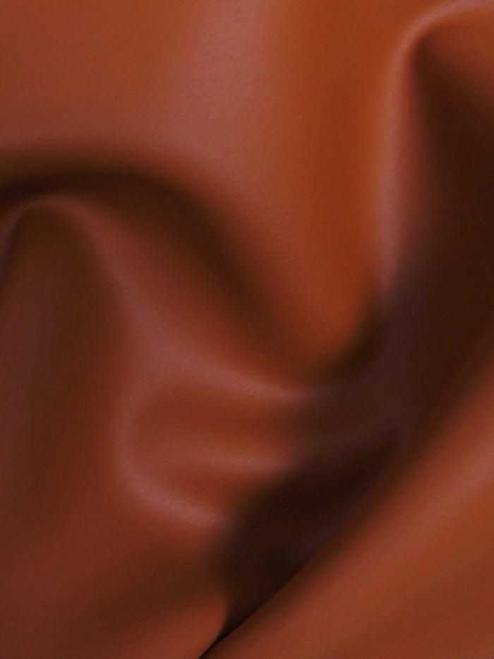 Brown Solid Vegan Stretch Anti-Stain Soft Silicone Vinyl Fabric / Sold by the Yard