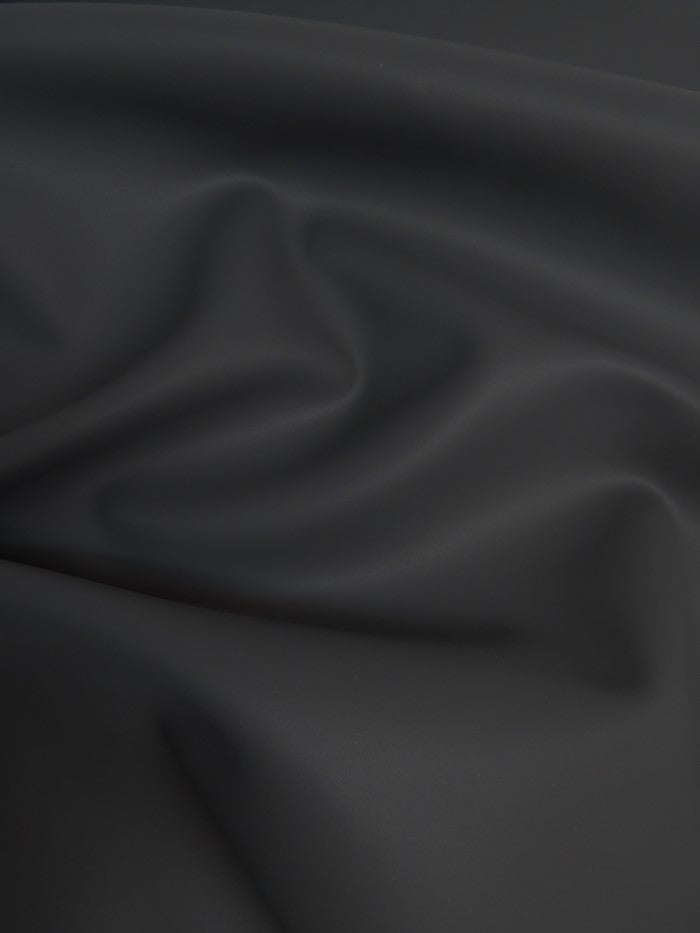 Charcoal Solid Vegan Stretch Anti-Stain Soft Silicone Vinyl Fabric / Sold by the Yard