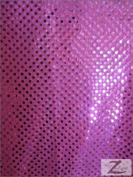 Small Confetti Dot Sequin Fabric / Fuchsia / Sold By The Yard