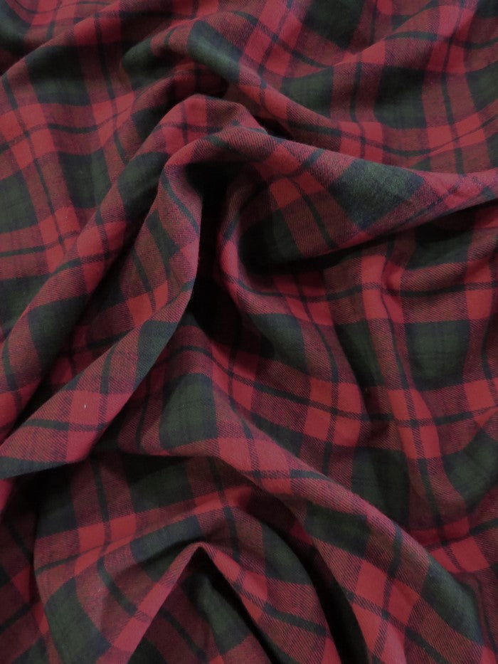 Tartan Plaid Uniform Apparel Flannel Fabric / Red/Green/Blue