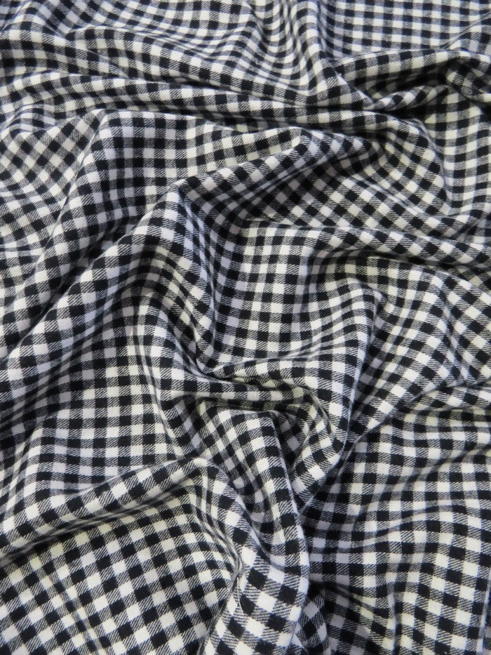 Tartan Plaid Uniform Apparel Flannel Fabric / Buffalo Mini Black - 0
