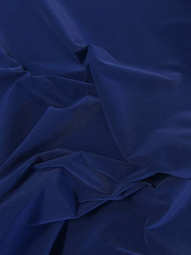 Upholstery Grade Solid Flocking Velvet Fabric / Royal Blue / 40 Yards Roll