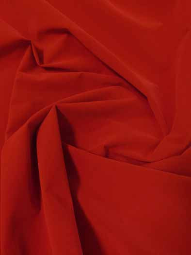 Upholstery Grade Solid Flocking Velvet Fabric / Red / Sold By The Yard