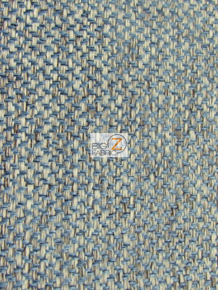 Vintage Lattice Textured Upholstery Fabric / Ocean / Sold By The Yard