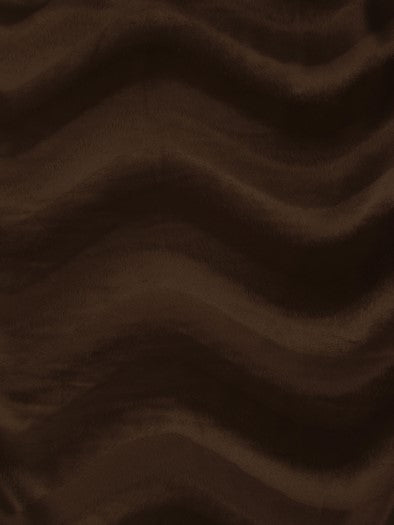 Brown Velboa Solid Wavy Short Pile Fabric / Sold By The Yard