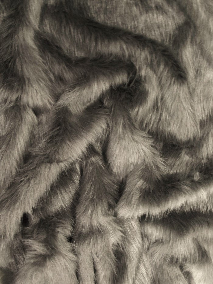 Pewter Solid Arctic Fox Fur Faux Fur Fabric / Sold By The Yard