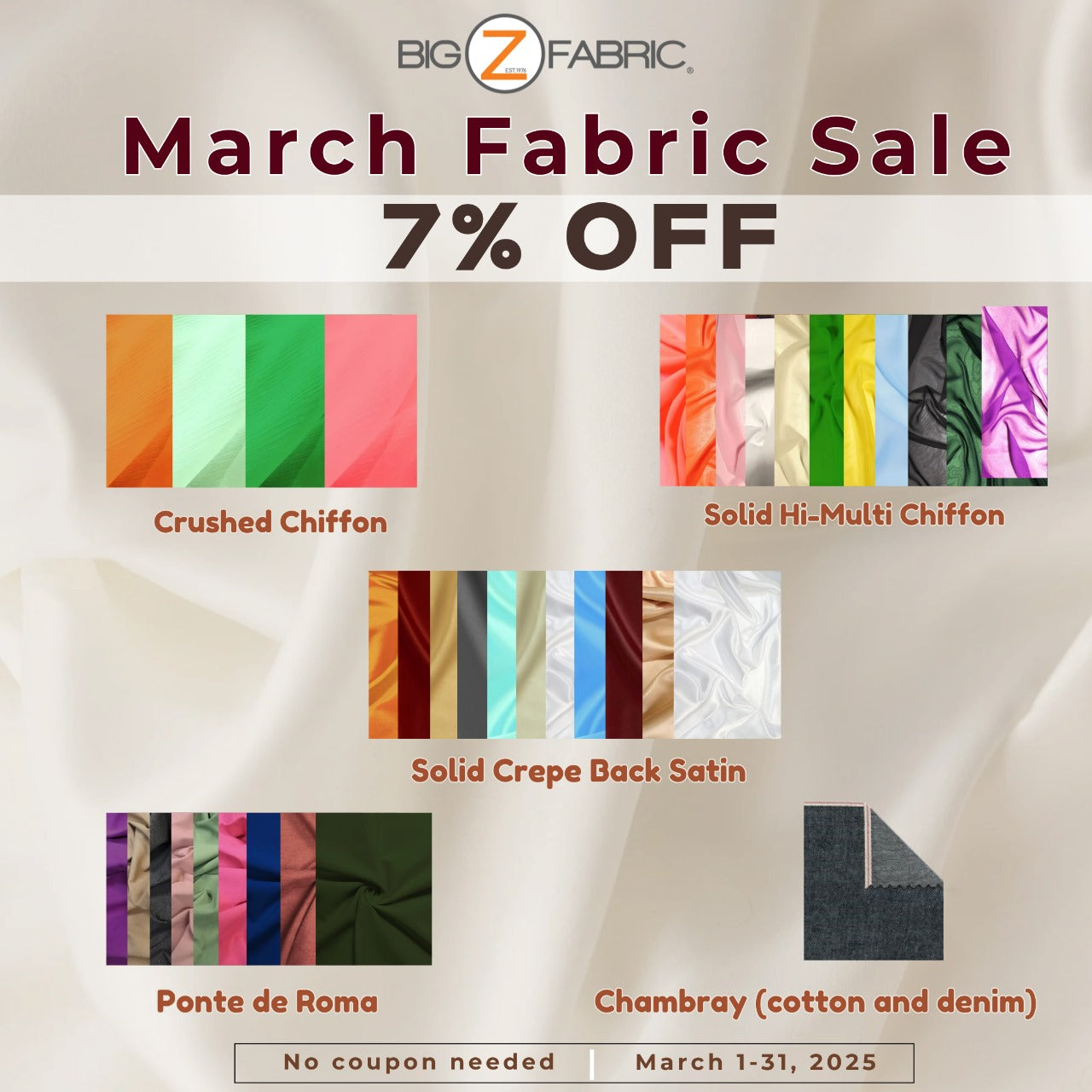 March Fabric Deals – Exclusive Discounts on Our Fabric of the Month!