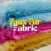 faux fur fabric collage of colors