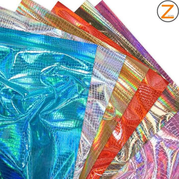 DuroLast Crocodile Holographic Embossed PVC Vinyl Fabric