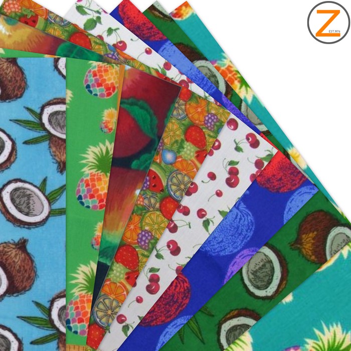 Fruit Print Poly Cotton Fabric by the Roll