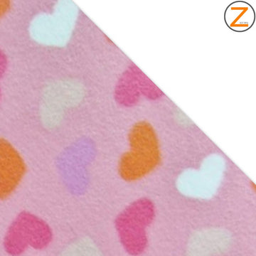 Heart Print Polar Fleece Fabric